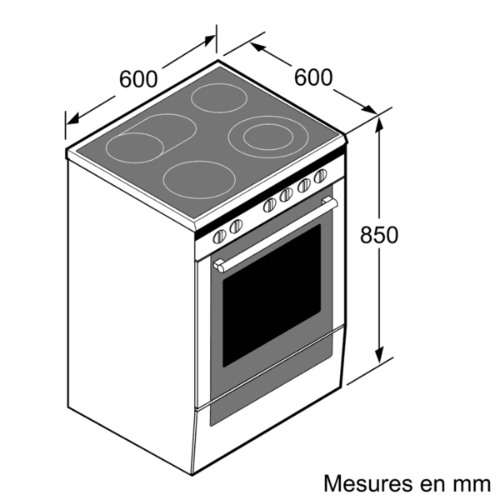 Cuisinière électrique pose-libre, Blanc BOSCH HKS79R220 - vue 6