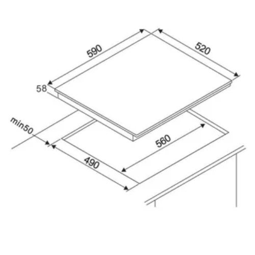 Table de cuisson AMICA AI3539 - vue 5