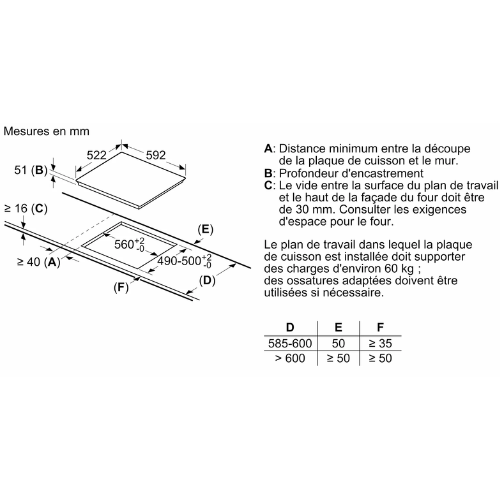 iQ100, Table à induction, 60 cm, Noir, sans cadre SIEMENS EH631BJB6E - vue 6