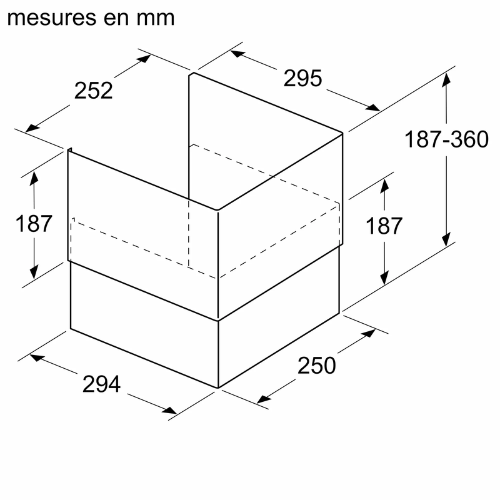 Cooker hood accessory, 187-360 mm, Black NEFF Z51IBN1S1