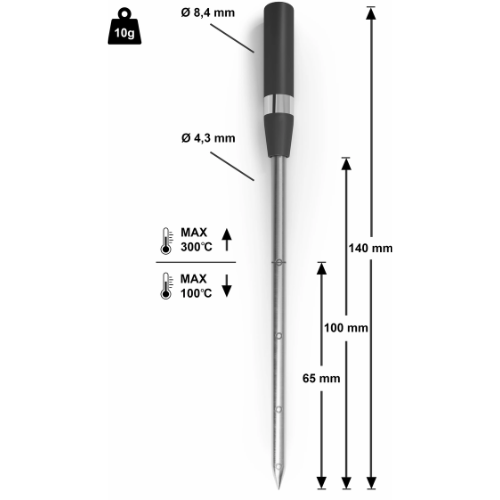 Sonde à viande sans fil, 150 x 19 x 52 mm, SIEMENS HZ32WA00 - vue 5