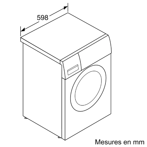 Sèche-linge condensation pose-libre blanc Bosch WTG85409FF - vue 5