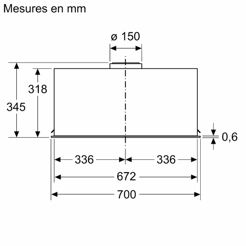 Série 6, Groupe filtrant, 70 cm, Inox BOSCH DLN77AC50 - vue 5