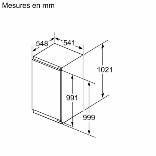 iQ300, Réfrigérateur intégrable, 102.5 x 56 cm, charnières pantographes SIEMENS KI31RVFE0 - vue 5
