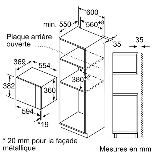 Micro-Ondes Intégrable Série 4 Inox BOSCH BFL553MS0 - vue 5