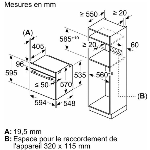 N 50, Four intégrable, 60 x 60 cm, Inox NEFF B3ACE4AN3F - vue 5