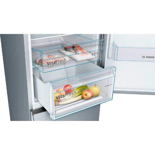 Réfrigérateur-Congélateur Combiné Pose-Libre Série 4 Inox BOSCH KGN36VLED - vue 5