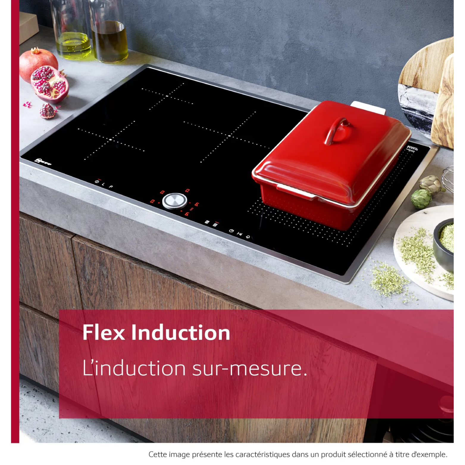 N 90, Table à induction, 80 cm, Noir, avec cadre NEFF T68TTV4L0 - vue 5