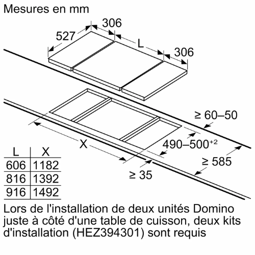Domino vitrocéramique 30 cm Bosch PIB375FB1E - vue 4