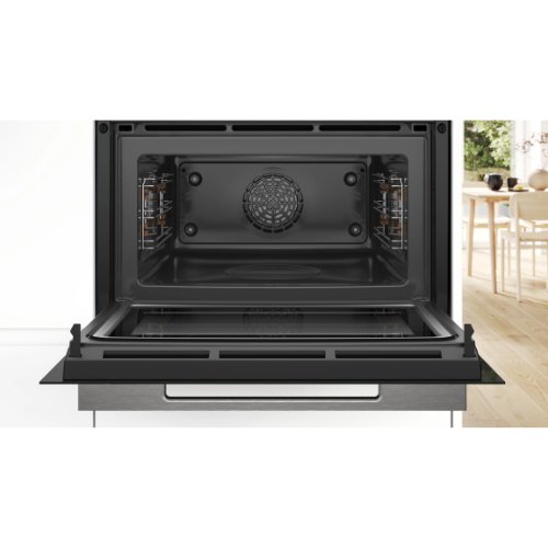 Série 8, Four intégrable compact avec fonction micro-ondes, 60 x 45 cm, Noir BOSCH CMG7241B1