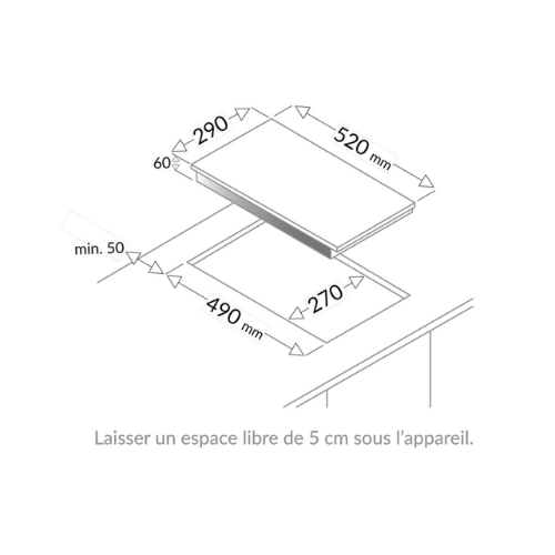 Table de cuisson AMICA AIM2520T - vue 2