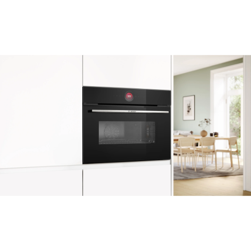 Série 8, Four intégrable compact avec fonction micro-ondes, 60 x 45 cm, Noir BOSCH CMG7241B1