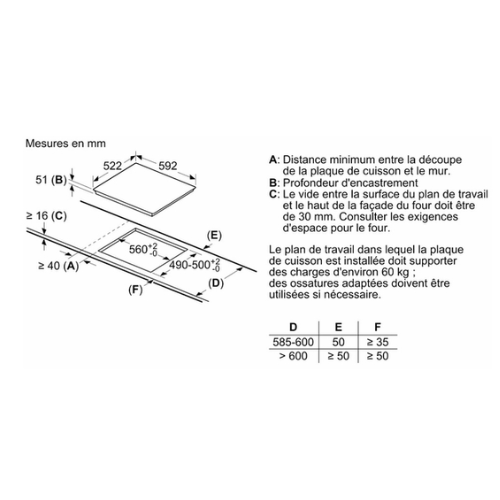 iQ100, Table à induction, 60 cm, Noir, sans cadre SIEMENS EU611BEB5E - vue 5