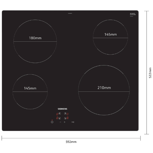 iQ100, Table électrique, 60 cm, Noir, sans cadre SIEMENS ET61RBEB8E - vue 4