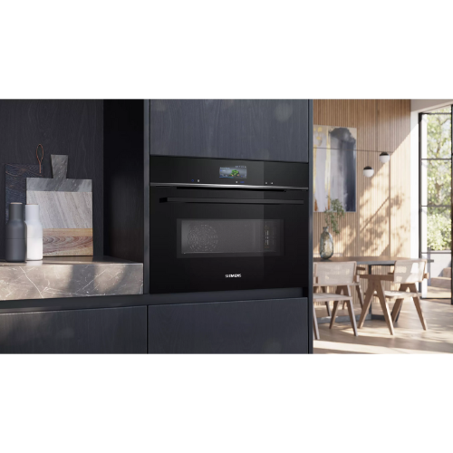 iQ700, Four intégrable compact avec fonction micro-ondes, 60 x 45 cm, Noir SIEMENS CM776G1B1 - vue 6