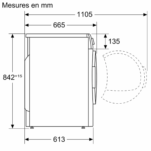 Sèche-linge condensation pose-libre blanc Bosch WTG85409FF - vue 6