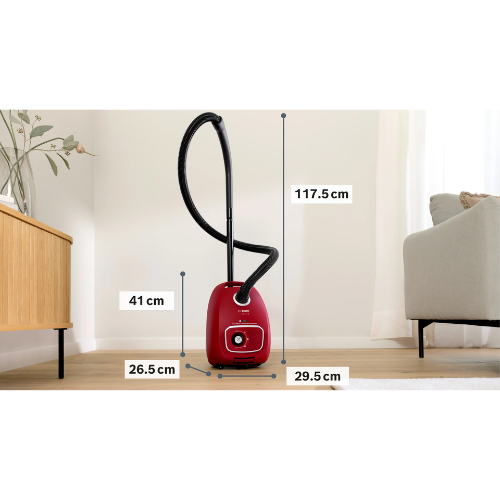 Série 4, Aspirateur avec sac, Rouge BOSCH BGB41RD3H - vue 6