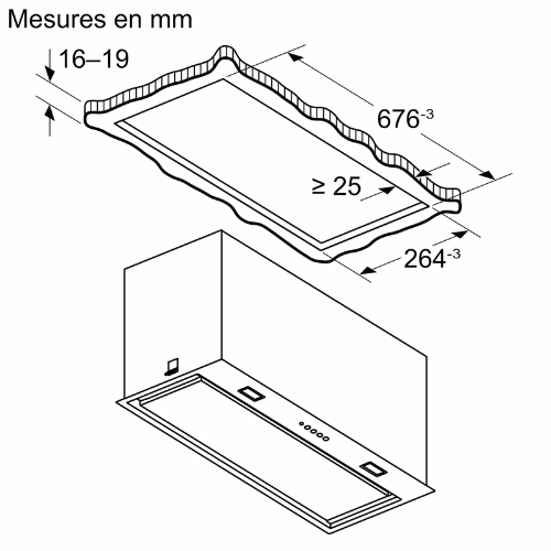 Série 6, Groupe filtrant, 70 cm, Inox BOSCH DLN77AC50 - vue 6