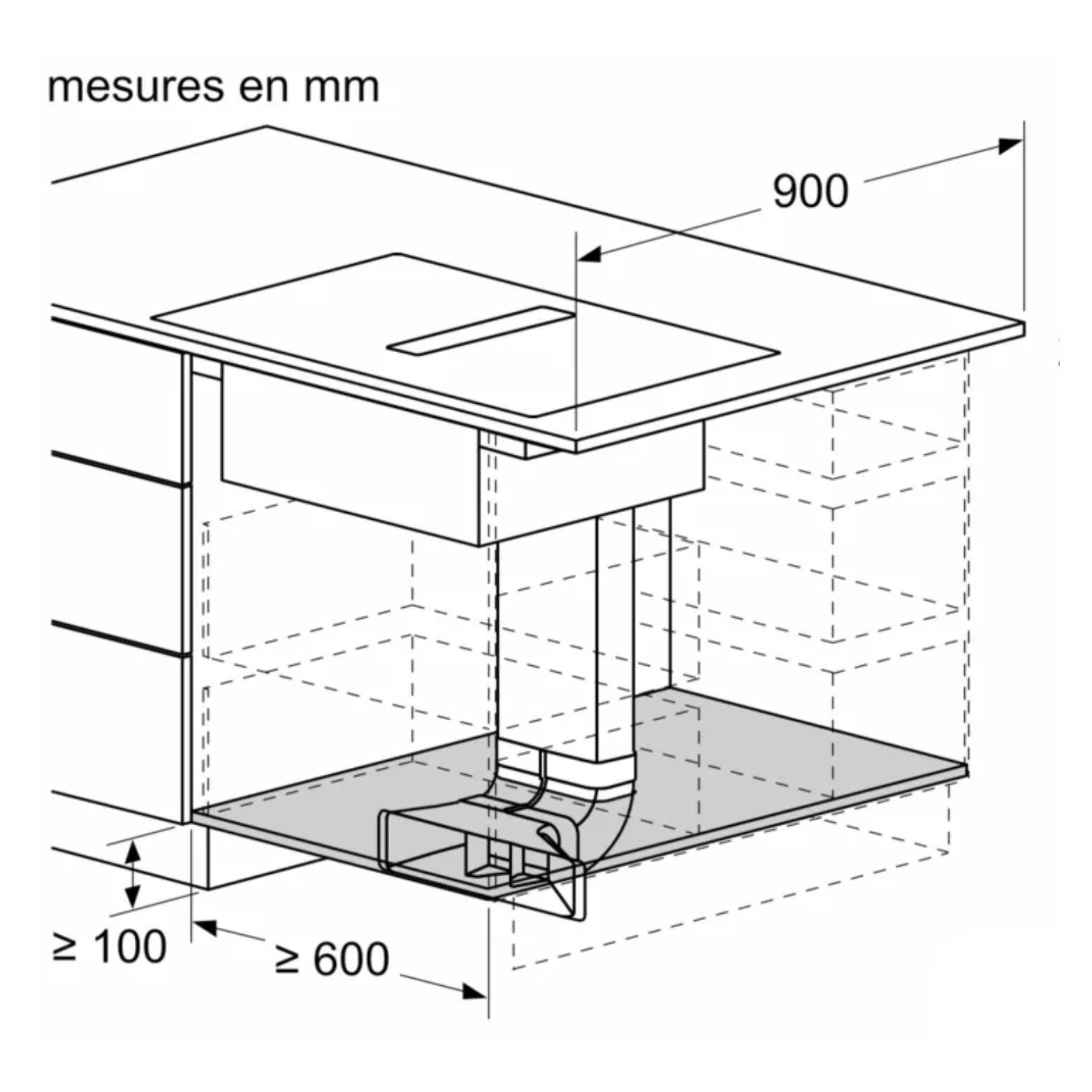 Série 4, Table induction aspirante, 60 cm, sans cadre BOSCH PVS611B16E - vue 7