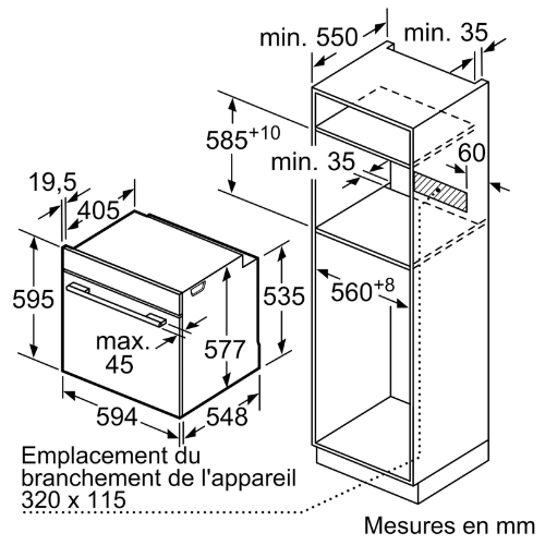 iQ500, Four intégrable, 60 x 60 cm, Inox SIEMENS HB557GBS3F - vue 6