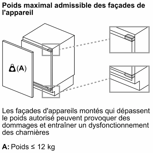 iQ500, Congélateur intégrable, 82 x 59.8 cm, Charnières pantographes softClose SIEMENS GU21NADE0 - vue 6