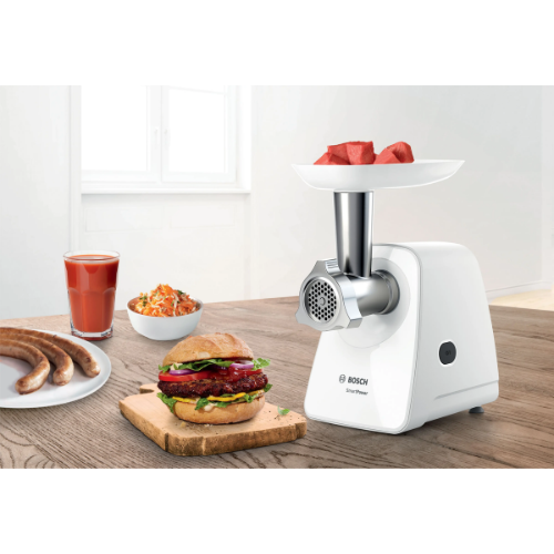 Hachoir à viande, SmartPower, 1500 W, Blanc, blanc BOSCH MFW2520W - vue 6