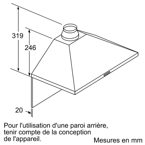 Série 2, Hotte murale, 90 cm, Inox BOSCH DWP96BC50 - vue 6