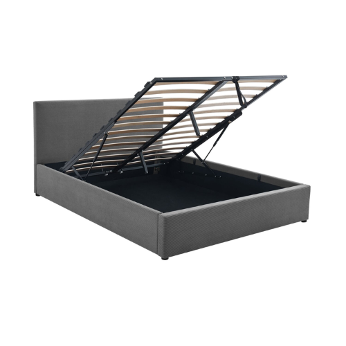LIT COFFRE VENUS COTELE GRIS 160x200CM EURODESIGN VENUSGRIS160 - vue 6