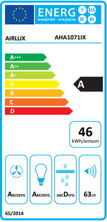 Hotte murale d'angle 100 cm AIRLUX AHA1071IX
