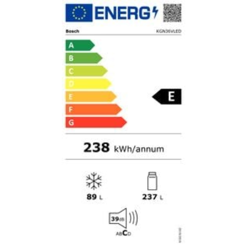 Réfrigérateur-Congélateur Combiné Pose-Libre Série 4 Inox BOSCH KGN36VLED - vue 6