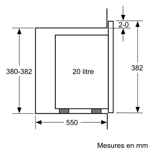 Micro-ondes intégrable, Inox Bosch BEL524MS0 - vue 6
