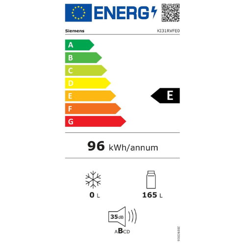 iQ300, Réfrigérateur intégrable, 102.5 x 56 cm, charnières pantographes SIEMENS KI31RVFE0 - vue 6