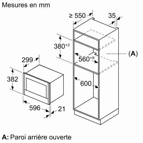 N 70, Micro-ondes intégrable, Inox NEFF NR4WR21N1 - vue 6