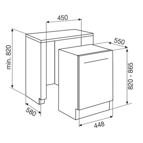Lave-Vaisselle Intégrable 45 CM GLEM GDI4050 - vue 2