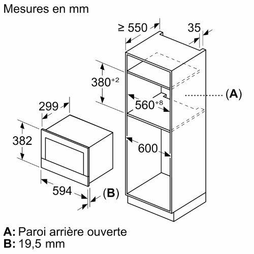 iQ700, Micro-ondes intégrable, Noir SIEMENS BF722L1B1 - vue 7