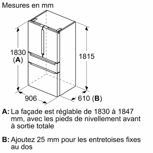 iQ700, Réfrigérateur multi-portes , 183 x 90.5 cm, Noir SIEMENS KF96RSBEA - vue 7