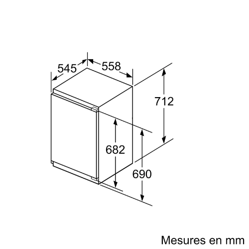 iQ500, Congélateur intégrable, 71.2 x 55.8 cm, Charnières pantographes softClose SIEMENS GI11VADE0 - vue 7