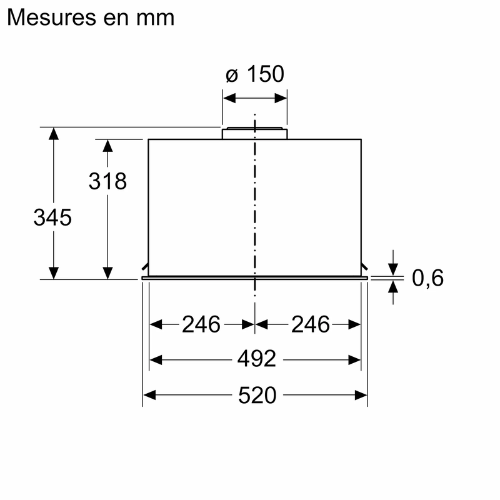 Série 6, Groupe filtrant, 52 cm, Inox BOSCH DLN56AC50 - vue 7