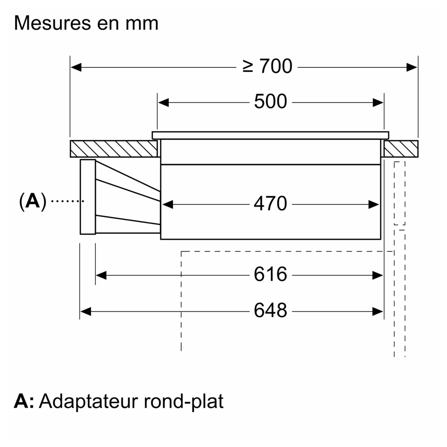 N 70, Table induction aspirante, 70 cm, avec cadre NEFFD V57THQ4L0 - vue 8