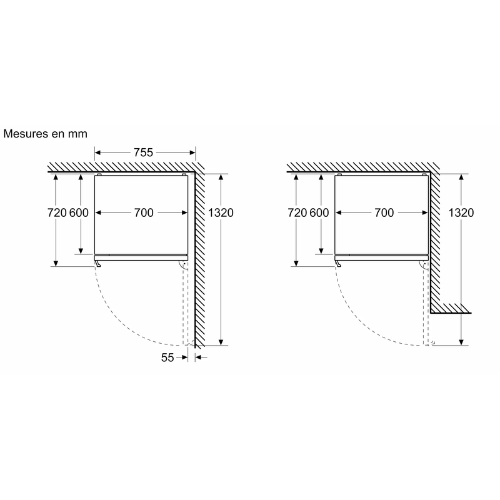 Série 4, Réfrigérateur combiné pose-libre, 203 x 70 cm, Inox BOSCH KGN49AIBT - vue 7