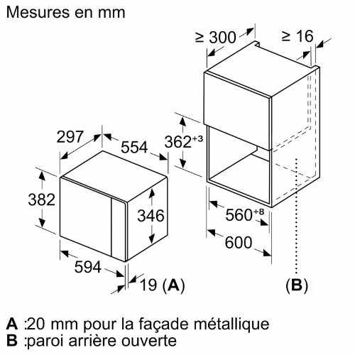 N 50, Micro-ondes intégrable, Noir NEFF HLAWD23N1F - vue 7