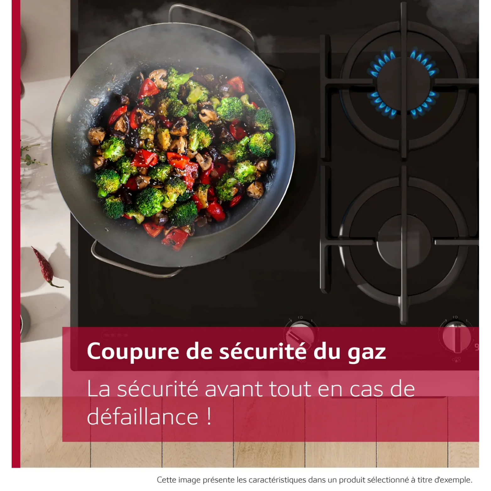 N 70, Table gaz, 60 cm, Inox NEFF T26CIP8N0 - vue 7