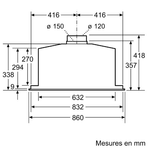 Groupe filtrant 86cm inox SIEMENS LB88574 - vue 7