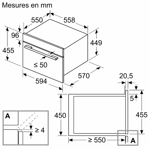 Série 6, Four combine micro-ondes avec hot air, 60 x 45 cm, Inox BOSCH CMA585GS1F - vue 7