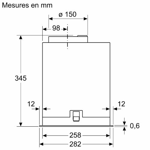 Série 6, Groupe filtrant, 70 cm, Inox BOSCH DLN77AC50 - vue 7