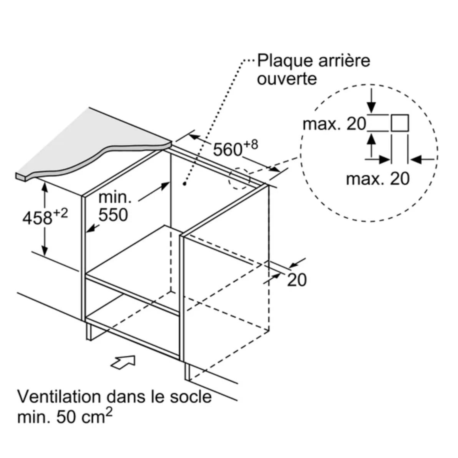 Four intégrable compact avec fonction micro-ondes inox Neff C1AMG84N0 - vue 14