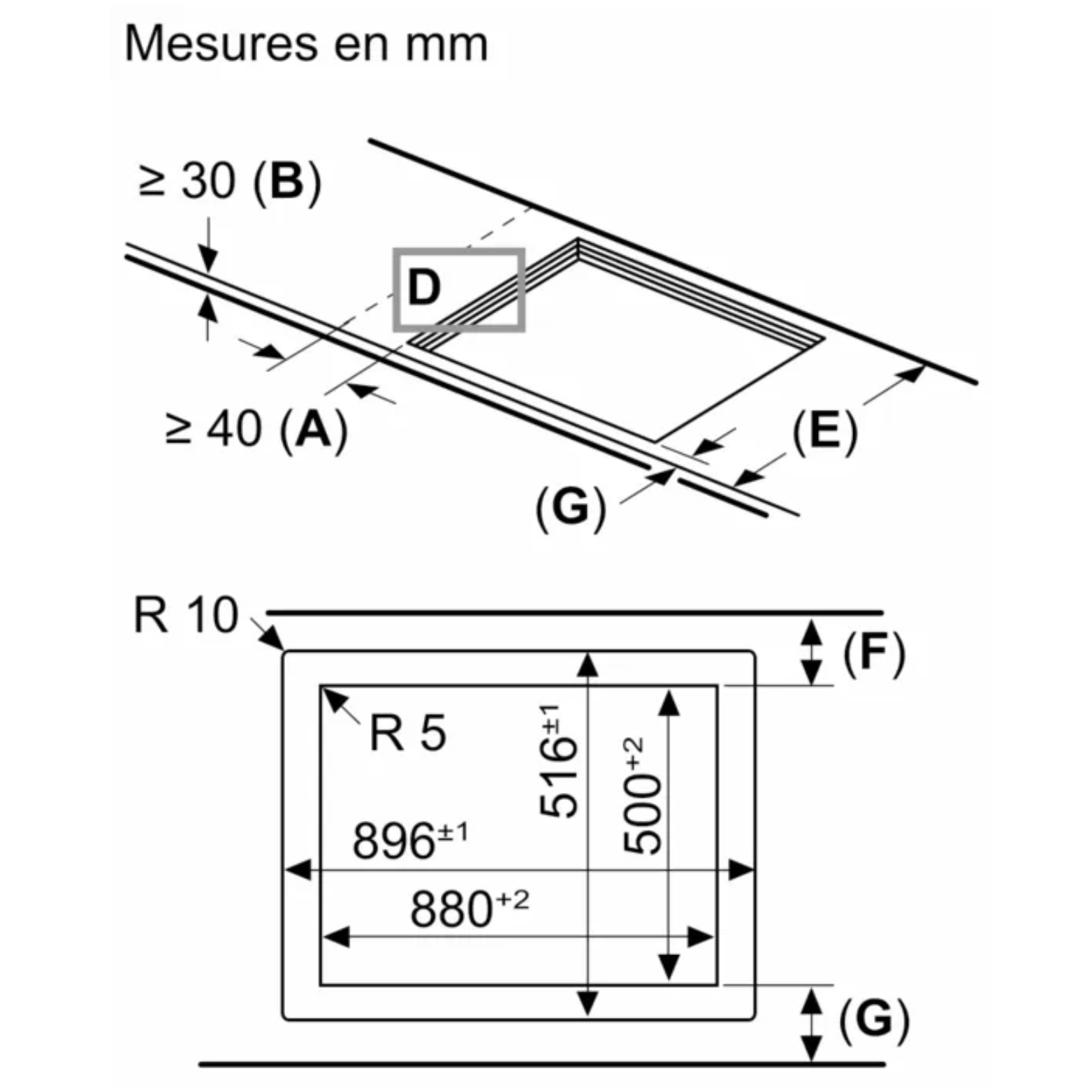 N 90, Table à induction, 90 cm, Noir, à fleur de plan NEFF T69PTX4L0 - vue 8