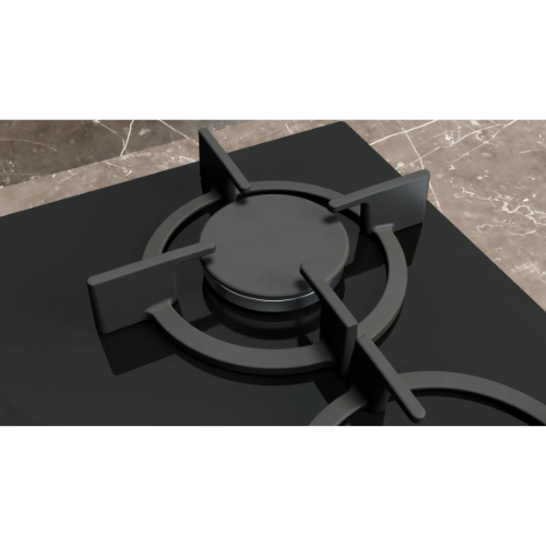 iQ500, Table gaz, 60 cm, Verre trempé, Noir SIEMENS EP6A6CI10 - vue 3