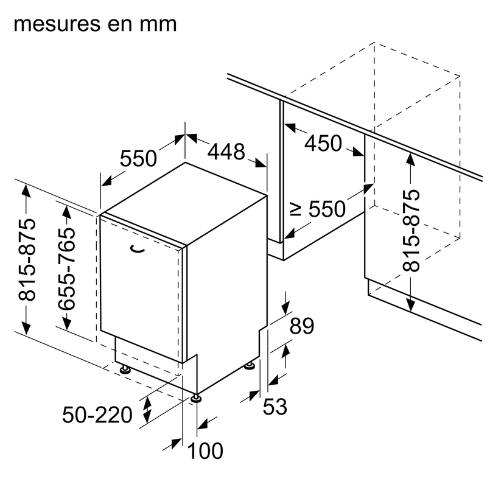 N 50, Lave-vaisselle tout intégrable, 45 cm, Porte à glissières NEFF S875EMX35E - vue 8