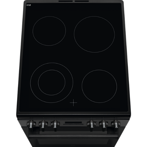 Cuisinière Vitrocéramique 4 foyers Noire 50x60 Multifonction ELECTROLUX EKR524211KEM - vue 3